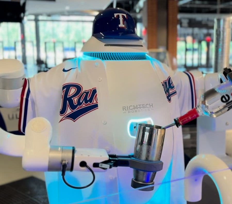 robot bartender at baseball stadium